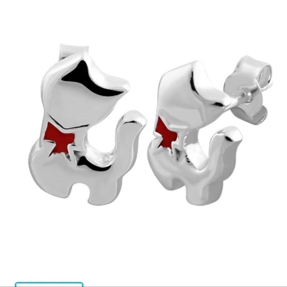 Dainty Sterling Silver Cat Stud Earrings